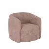 Draaifauteuil Alken 87x87x77cm - stof - roze- Fauteuils