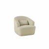 Draaifauteuil Dora 80x86x76cm linnen - beige- Fauteuils