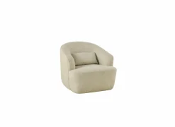 Draaifauteuil Dora 80x86x76cm linnen - beige- Fauteuils