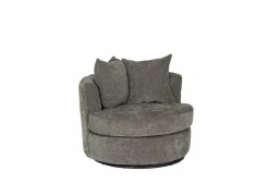 Draaifauteuil Dynamo 93,5x88x84cm - stof - donkergrijs- Fauteuils