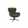 Draaifauteuil Federico 73x79x88cm - polyestervezel - donkergroen- Fauteuils