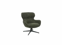 Draaifauteuil Federico 73x79x88cm - polyestervezel - donkergroen- Fauteuils
