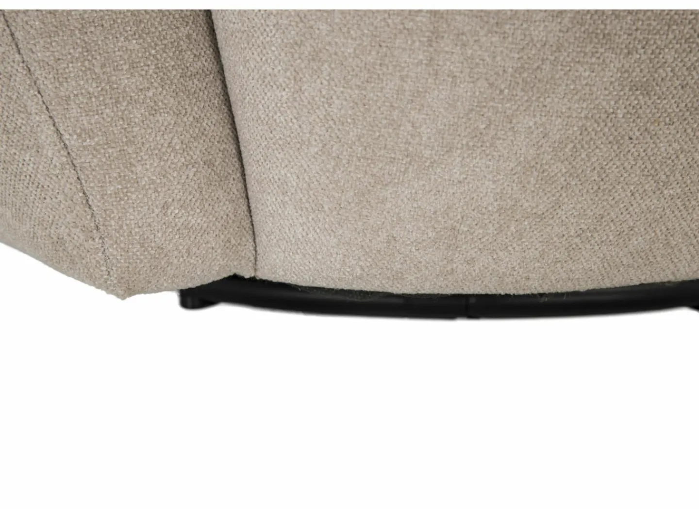 Draaifauteuil Gela 85x95x80cm - stof - lichtbruin- Fauteuils