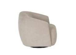 Draaifauteuil Gela 85x95x80cm - stof - lichtbruin- Fauteuils