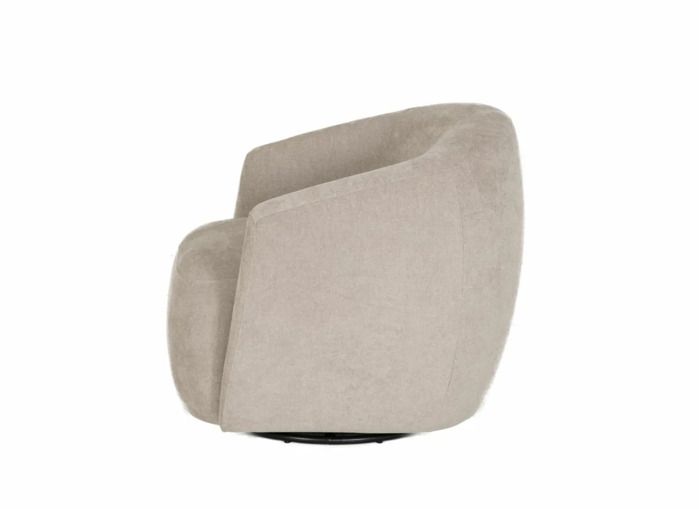 Draaifauteuil Gela 85x95x80cm - stof - lichtbruin- Fauteuils