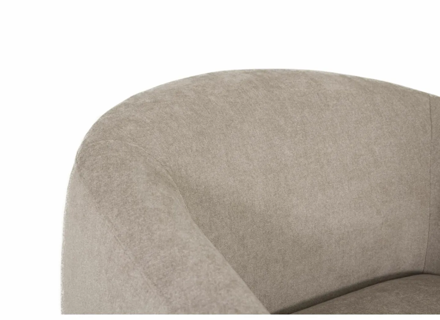 Draaifauteuil Gela 85x95x80cm - stof - lichtbruin- Fauteuils