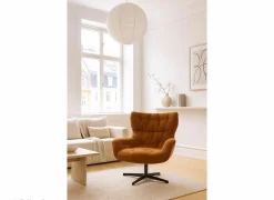 Draaifauteuil Hopi 80x83x88cm - stof - oranje- Fauteuils