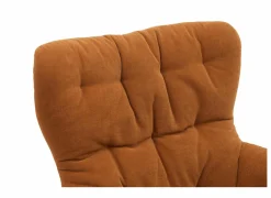 Draaifauteuil Hopi 80x83x88cm - stof - oranje- Fauteuils