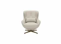Draaifauteuil Moana 76x87,5x90cm - polyestervezel - beige- Fauteuils