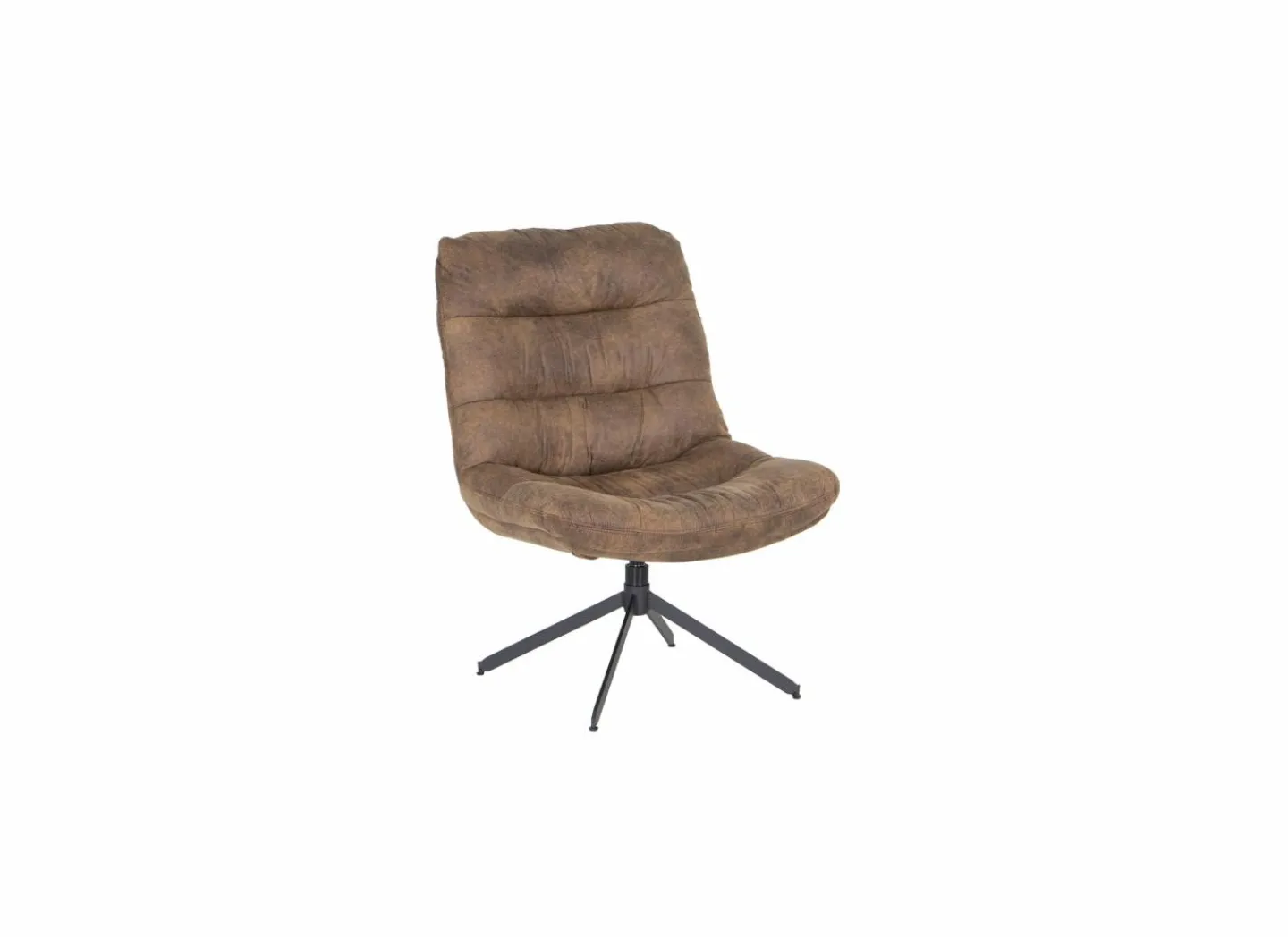 Draaifauteuil Nanook 71x71x94cm - stof - bruin- Fauteuils