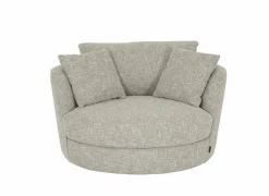 Draaifauteuil Nest 128x120x69cm - stof - beige/grijs- Fauteuils