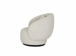 Draaifauteuil Pasoa Ø90x82cm - stof - beige naturel- Fauteuils