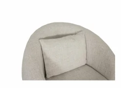 Draaifauteuil Pasoa Ø90x82cm - stof - beige naturel- Fauteuils