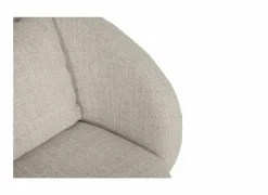 Draaifauteuil Pasoa Ø90x82cm - stof - beige naturel- Fauteuils