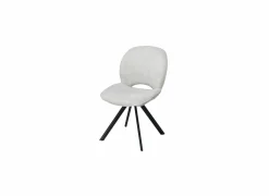 Draaistoel Adrian 60x58x86cm - polyester - wit- Eetkamerstoelen