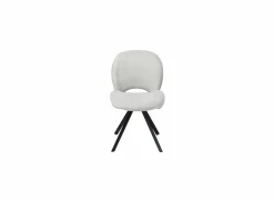 Draaistoel Adrian 60x58x86cm - polyester - wit- Eetkamerstoelen