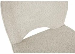 Draaistoel Adrian 60x58x86cm - polyester - wit- Eetkamerstoelen