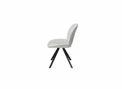 Draaistoel Adrian 60x58x86cm - polyester - wit- Eetkamerstoelen
