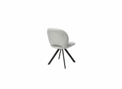 Draaistoel Adrian 60x58x86cm - polyester - wit- Eetkamerstoelen