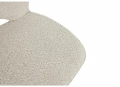 Draaistoel Adrian 60x58x86cm - polyester - wit- Eetkamerstoelen