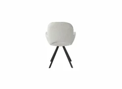 Draaistoel Adrian 60x58x86cm - polyester - wit- Eetkamerstoelen