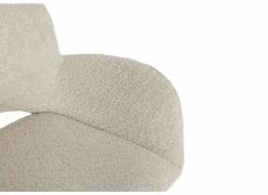 Draaistoel Adrian 60x58x86cm - polyester - wit- Eetkamerstoelen