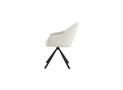 Draaistoel Alani 51,5x63x87cm - linnen - beige- Eetkamerstoelen