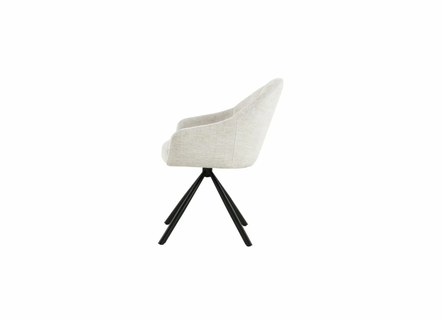 Draaistoel Alani 51,5x63x87cm - linnen - beige- Eetkamerstoelen
