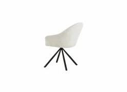 Draaistoel Alani 51,5x63x87cm - linnen - beige- Eetkamerstoelen