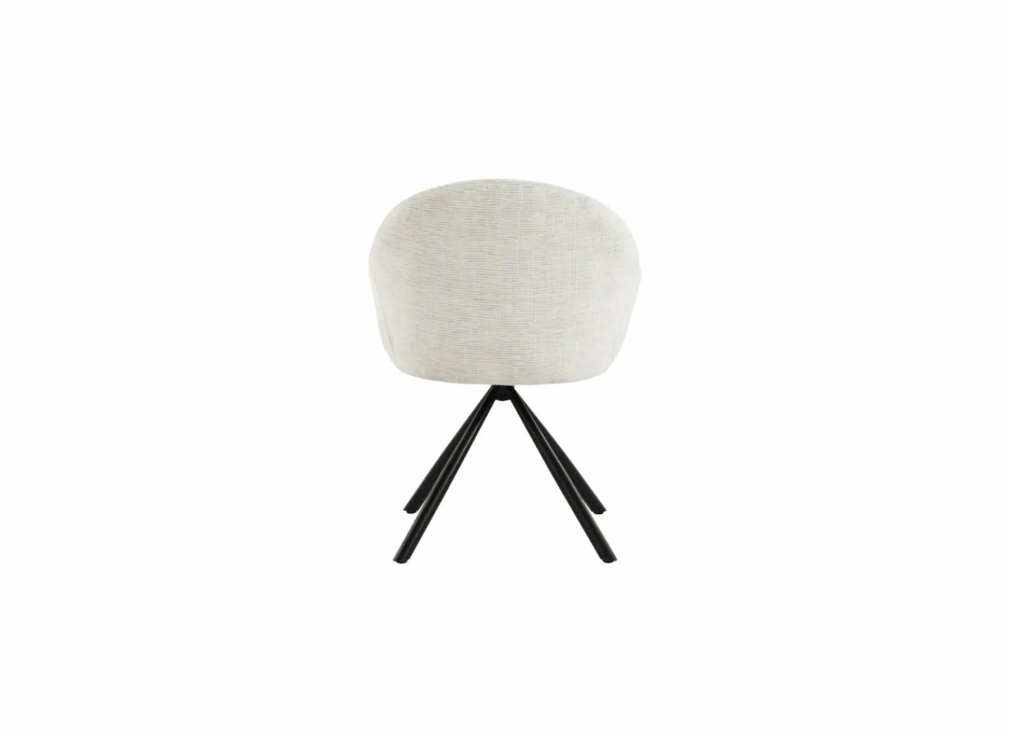 Draaistoel Alani 51,5x63x87cm - linnen - beige- Eetkamerstoelen