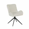 Draaistoel Augure stof wit- Eetkamerstoelen