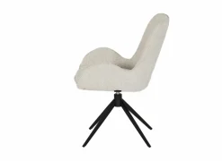 Draaistoel Augure stof wit- Eetkamerstoelen