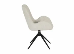 Draaistoel Augure stof wit- Eetkamerstoelen