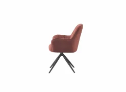 Eetkamerstoelen|Draaistoel Bonzo 59x58x88cm - stof - rood