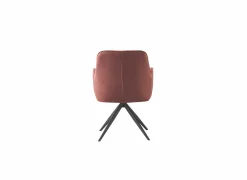Eetkamerstoelen|Draaistoel Bonzo 59x58x88cm - stof - rood