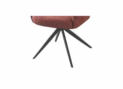 Eetkamerstoelen|Draaistoel Bonzo 59x58x88cm - stof - rood