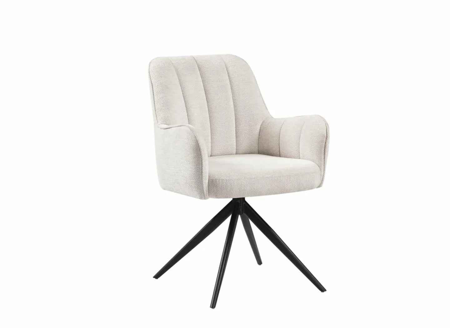 Draaistoel Bonzo 59x58x88cm - stof - wit- Eetkamerstoelen