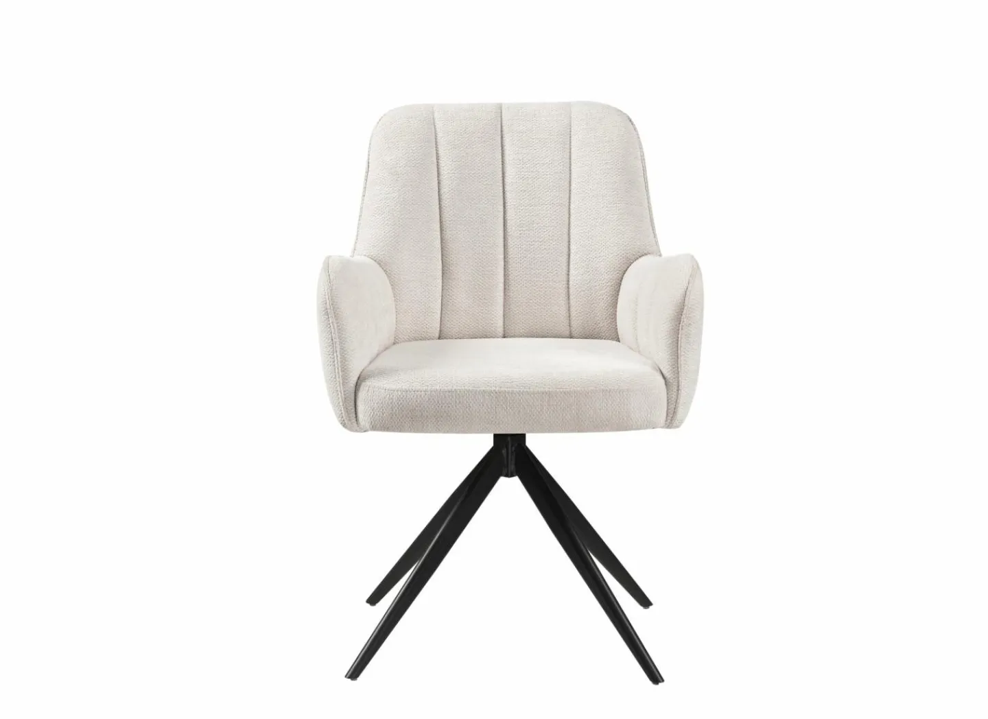 Draaistoel Bonzo 59x58x88cm - stof - wit- Eetkamerstoelen