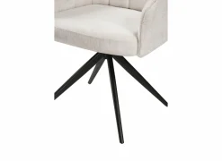 Draaistoel Bonzo 59x58x88cm - stof - wit- Eetkamerstoelen