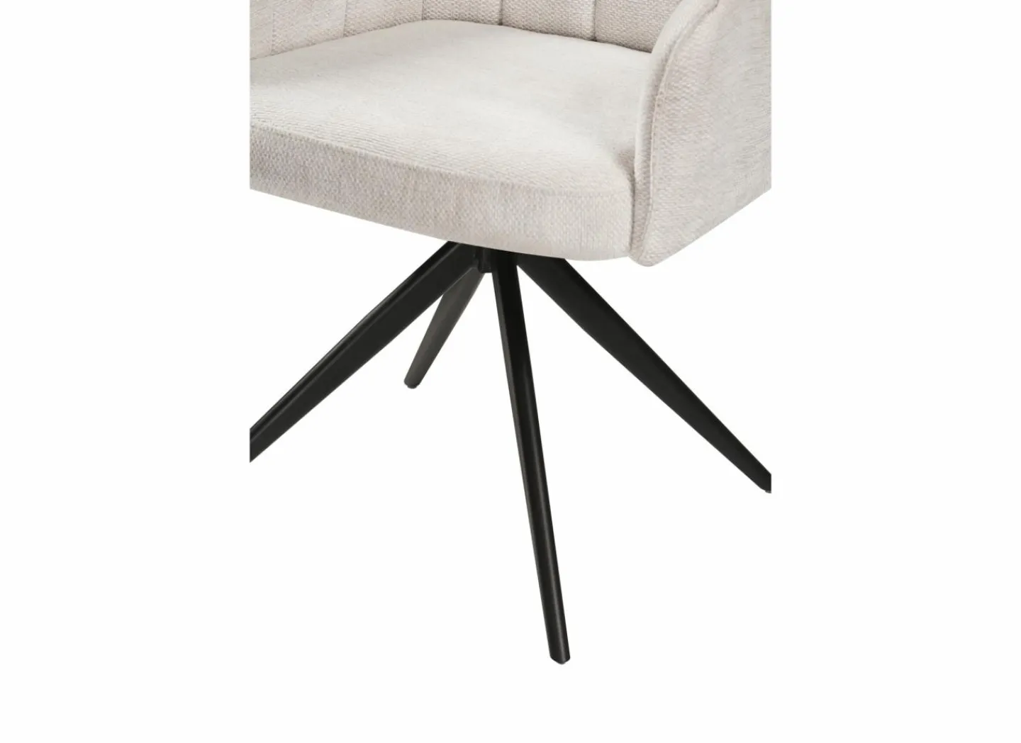 Draaistoel Bonzo 59x58x88cm - stof - wit- Eetkamerstoelen