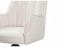 Draaistoel Bonzo 59x58x88cm - stof - wit- Eetkamerstoelen