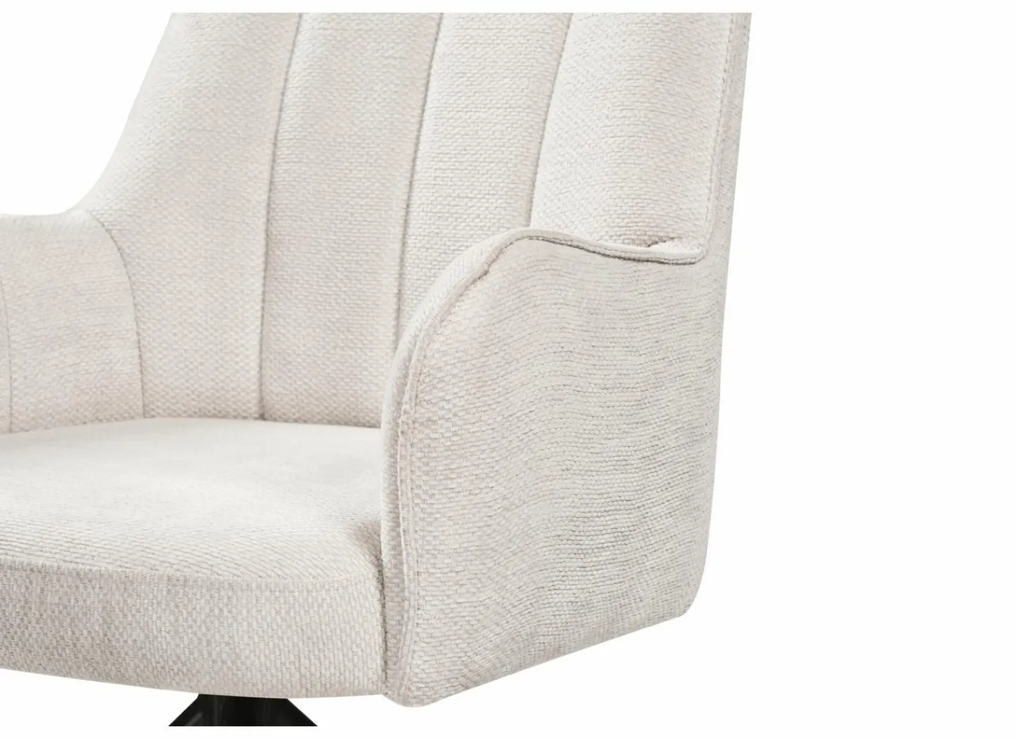 Draaistoel Bonzo 59x58x88cm - stof - wit- Eetkamerstoelen