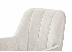 Draaistoel Bonzo 59x58x88cm - stof - wit- Eetkamerstoelen