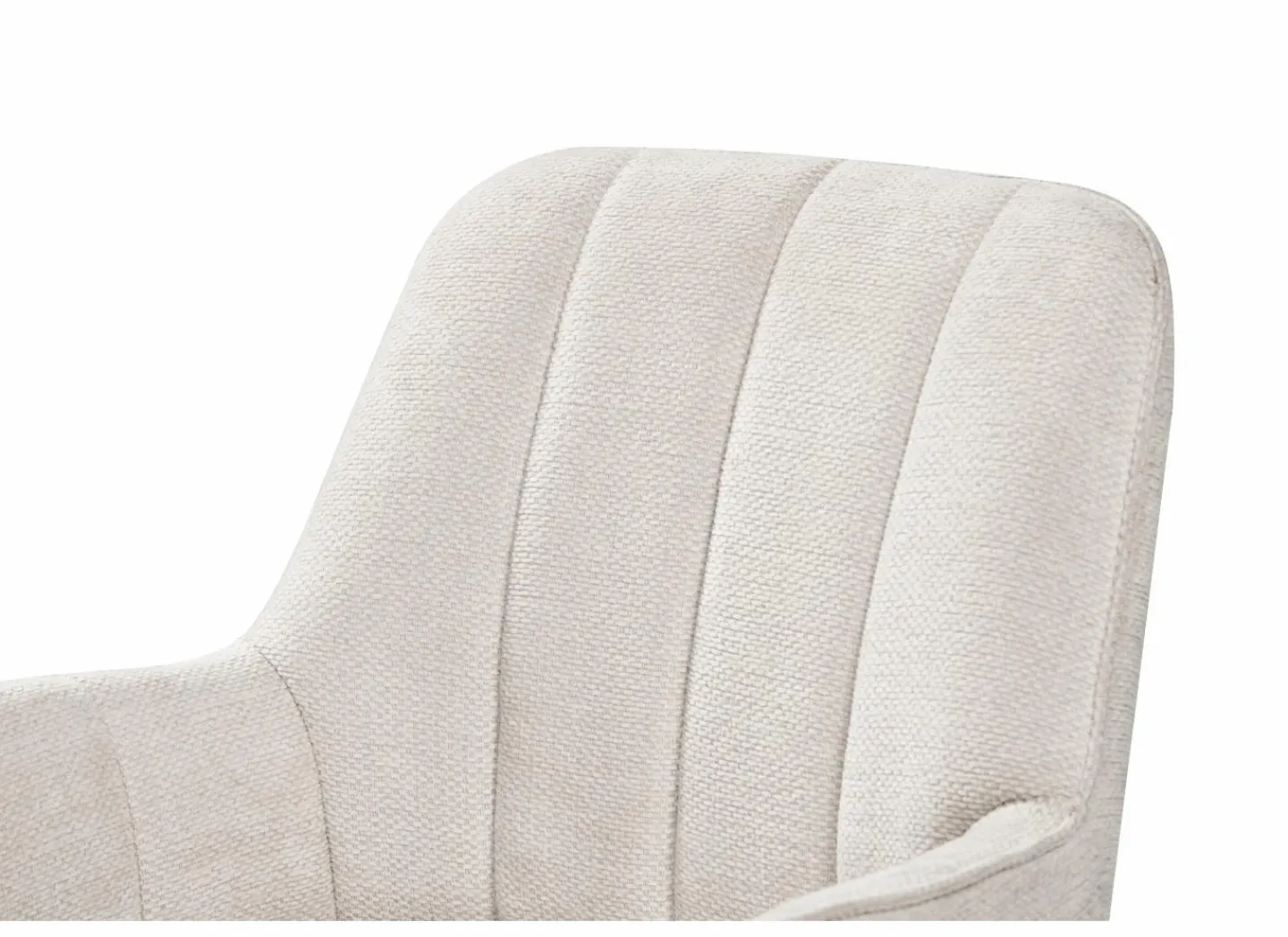 Draaistoel Bonzo 59x58x88cm - stof - wit- Eetkamerstoelen