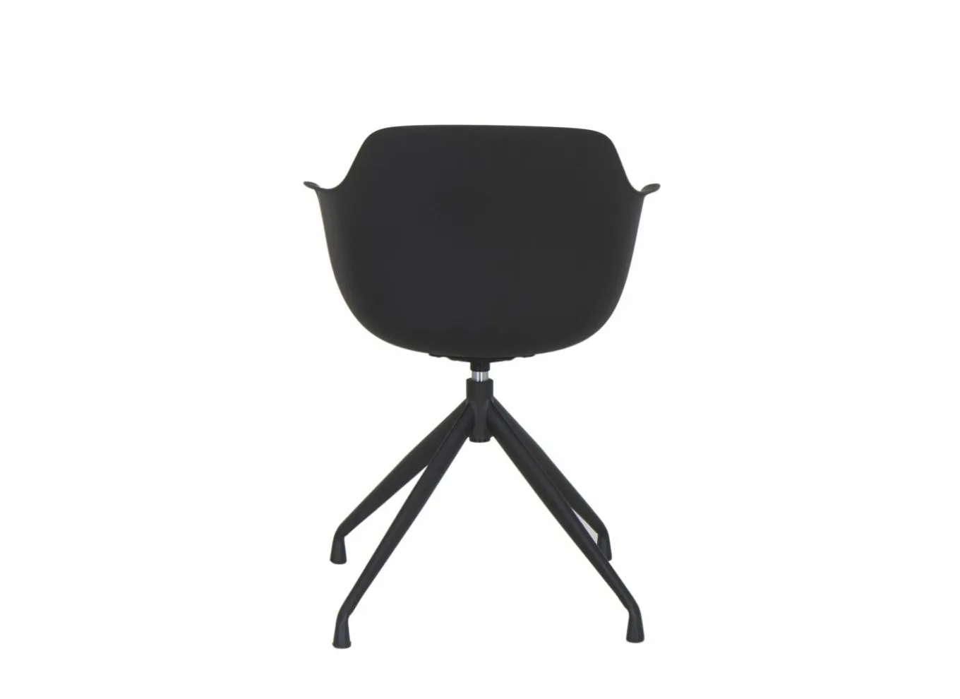 Bezoekersstoel|Eetkamerstoelen|Draaistoel Burning 58x55x83.5cm - lederlook - zwart
