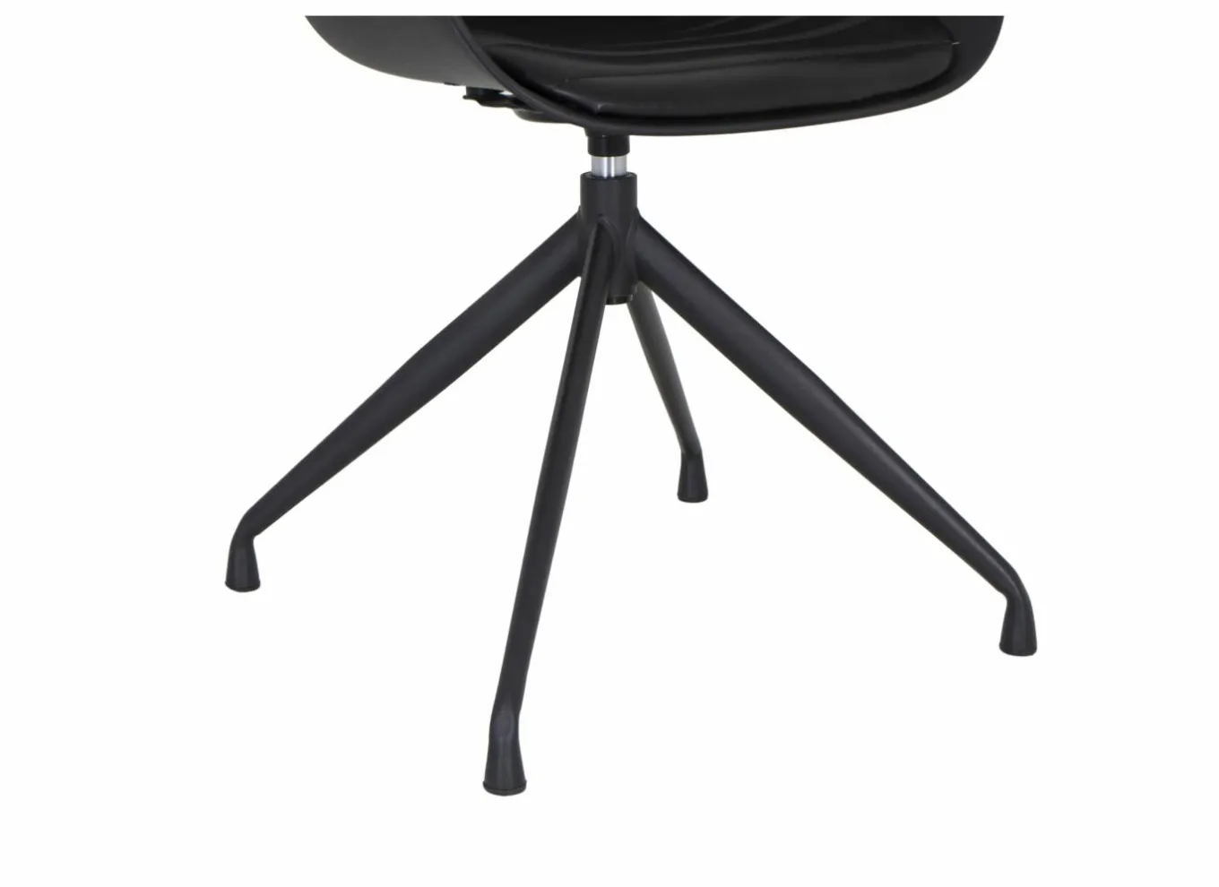 Bezoekersstoel|Eetkamerstoelen|Draaistoel Burning 58x55x83.5cm - lederlook - zwart