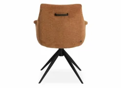Draaistoel Colin stof - cognac- Eetkamerstoelen