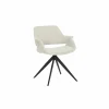 Draaistoel Commander 58x58x77,5cm - stof - cream- Eetkamerstoelen