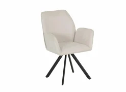 Draaistoel Hanna 68,5x62x90cm - stof - beige- Eetkamerstoelen