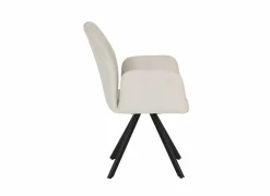 Draaistoel Hanna 68,5x62x90cm - stof - beige- Eetkamerstoelen